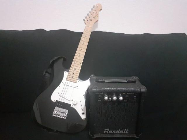 Semi novo - guitarra vogga kids + amplificador caixa randall