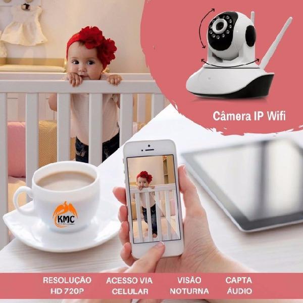 Baba eletrônica câmera wifi visão noturna com áudio