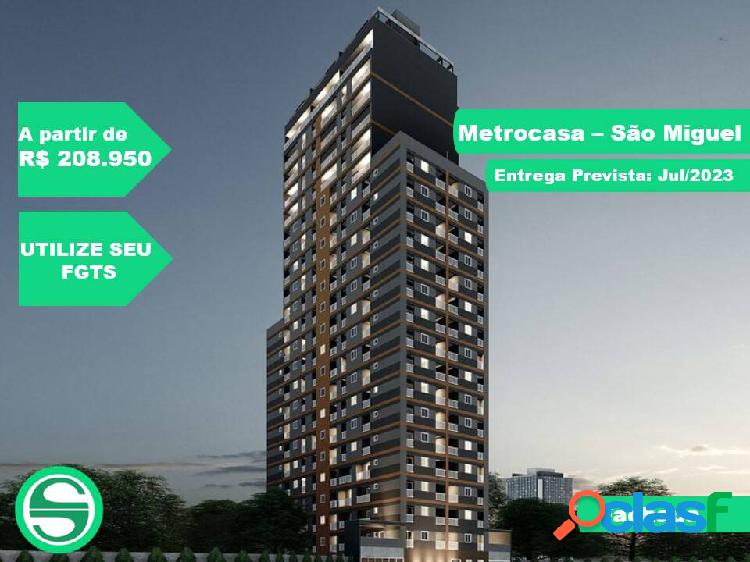 Apartamento são miguel, 02 dormitórios. 08 minutos da estação jd. helena.