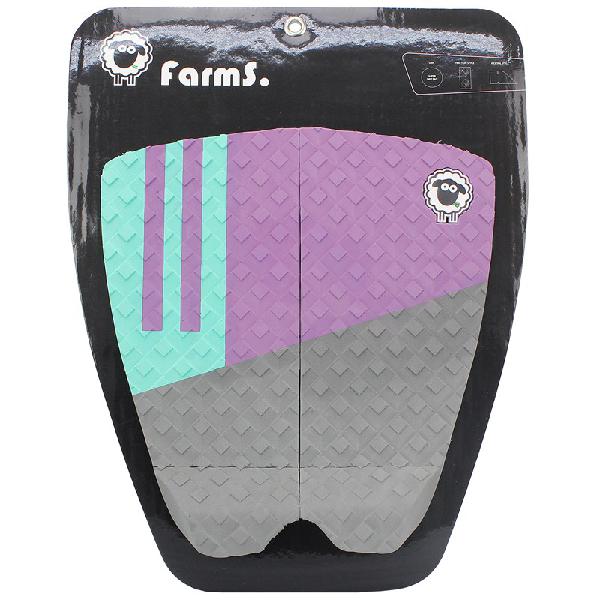 Deck para prancha de surf farms hammer 2a  verde roxo e