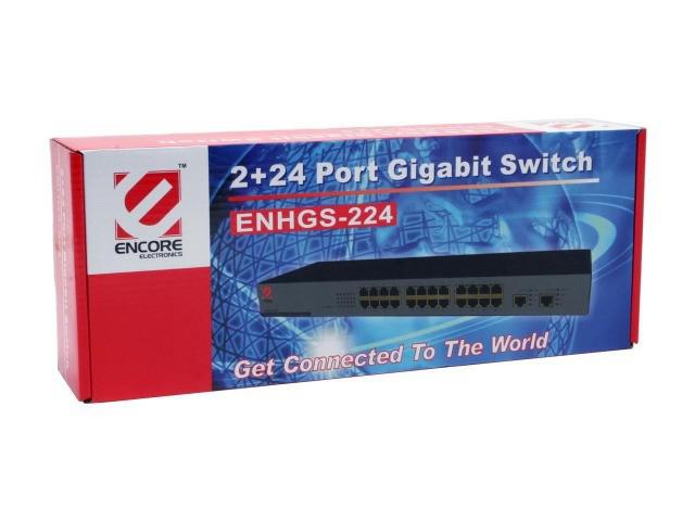 Hub Switch Encore Enhgs-224 2+24 Portas 10/100/1000Mbps