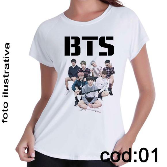 Camiseta Bts Feminina Blusa Personalizada 3 Branca - branco - M em Promoção  na Americanas