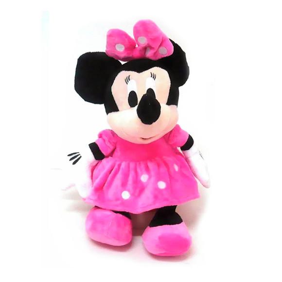 Pelúcia minnie laço rosa 40cm fofa boneco brinquedo