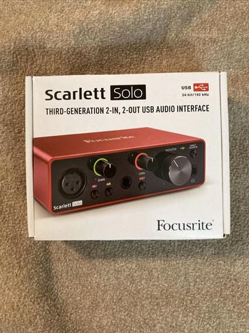 Produto Novo! Focusrite Scarlett Solo 3* Geração