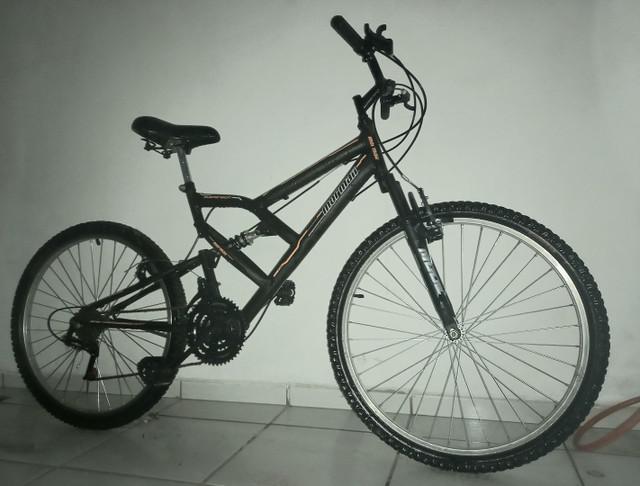 Bicicleta mormaii aro 26 fullsion 18v c18 preto fosco