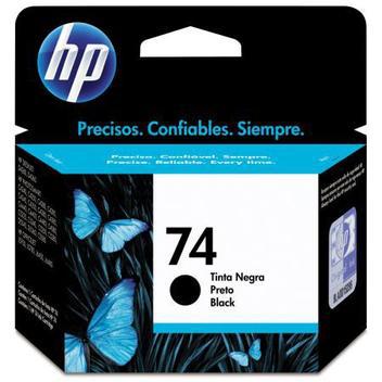 Cartucho hp original (74) cb335wb - preto rendimento 200