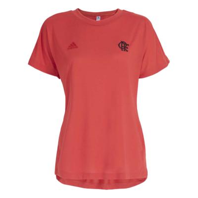 Camisa Flamengo Feminina Viagem Tactile Red Adidas 2021 P