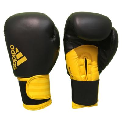 Luva de boxe adidas hybrid 100 preto/amarelo