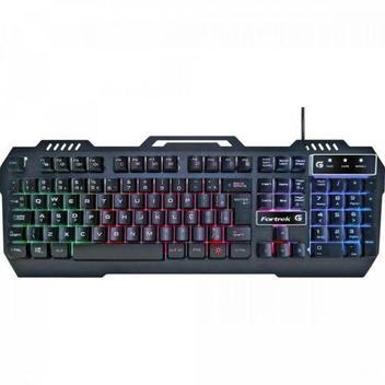 Teclado Gamer Multimídia CRUSADER Preto FORTREK G - Teclado