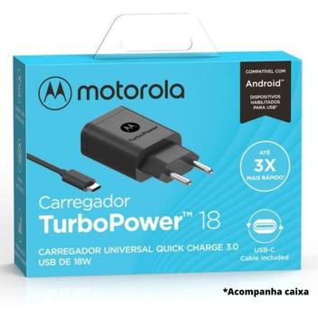 Carregador Turbo Motorola Original 18w Moto G8 Plus Garantia