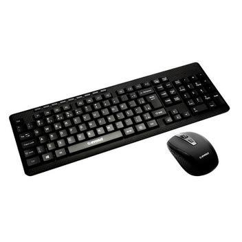 Kit Teclado e Mouse Sem Fio Evolut Office EO-501 Preto - Kit