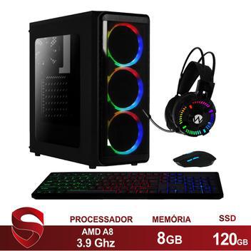 Pc gamer amd a8 cpu 3.9ghz 8gb (placa de vídeo amd radeon