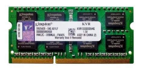 Memória Ram 4gb 1x4gb Kingston Kvr1333d3s9/4g Pc3-10600