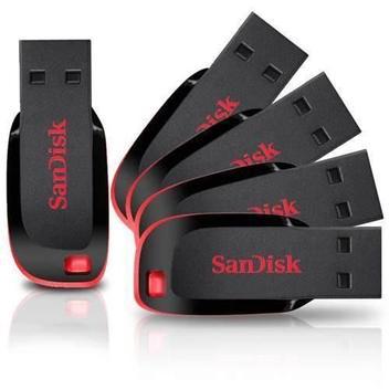 Pen drive sandisk cruzer blade 32gb - atacado 5 peças - pen