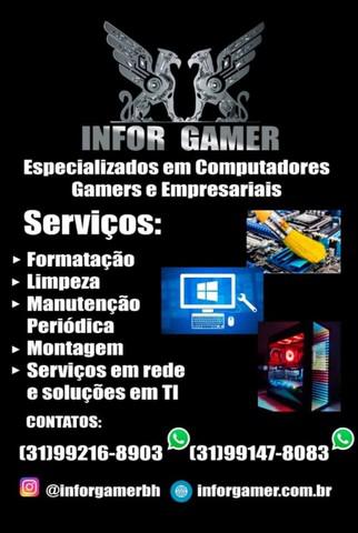 Técnico especializado em computadores Gamer e empresas