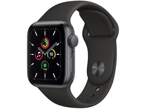 Apple watch se 40mm cinza-espacial gps - pulseira esportiva