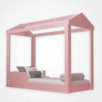 Cama infantil montessoriana crystal baby j&amp;a móveis rosa -