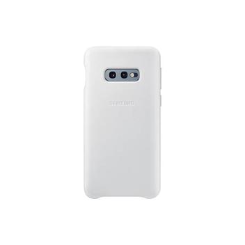 Capa protetora de couro branco samsung galaxy s10e original