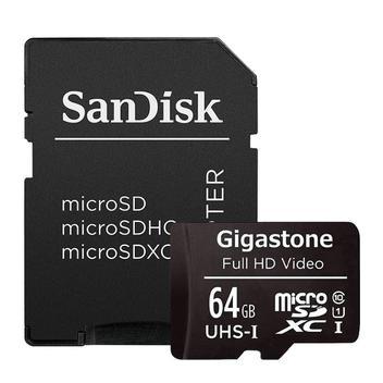 Cartão Memória Micro SDXC 64GB 90MBs Gigastone e ADAPT -