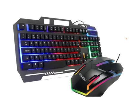 Kit Gamer Teclado Semi Mecânico + Mouse Gamer Led Rgb Gamer