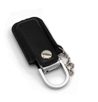 Pen Drive 32GB Couro Bag para Chaveiro Preto Personalizado -