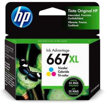 Cartucho de Tinta HP 667XL Colorido - 3YM80AL - Cartucho de