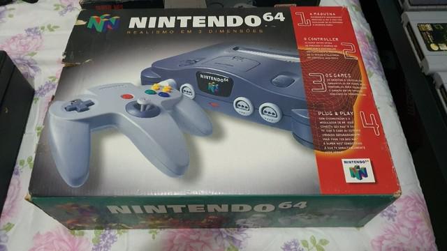 Nintendo 64 na caixa (com itens raros)- aceito cartão