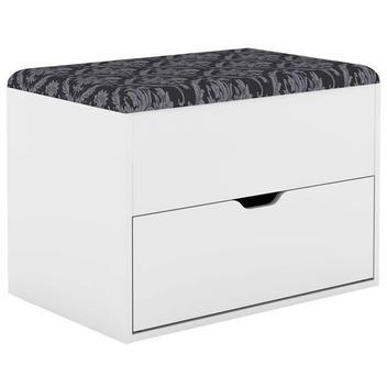 Puff Bau Organizador Multiuso Com Gaveta PU2051 Branco