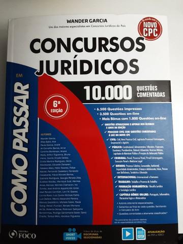 Livro - como passar em concursos jurídicos 10.000 questões