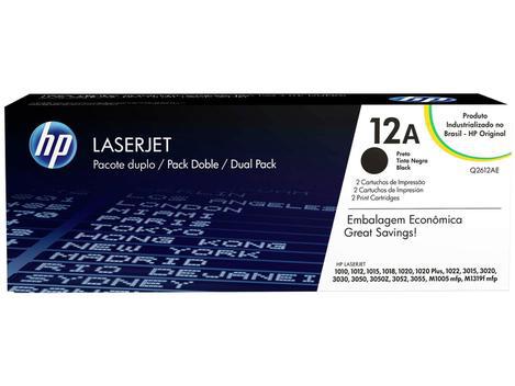 Toner HP Preto Pacote Duplo 12A LaserJet - Original - Toner