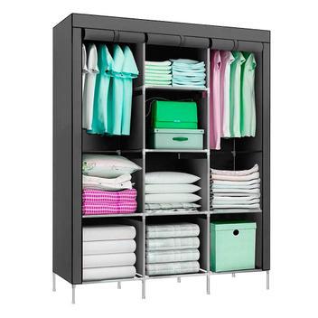 Guarda Roupa Dobrável Organizador De Roupa Cinza 88130b -