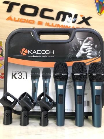 Kit 3 Microfones De Mao Kadosh K- 3.1 Saida Xlr Balanceada