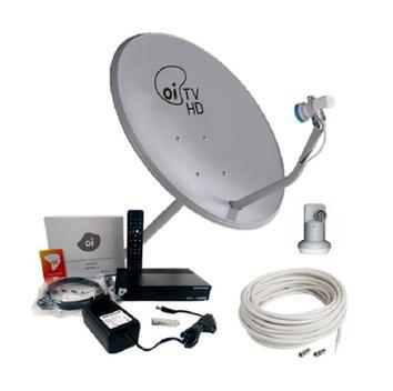 Kit receptor e antena 60cm oi tv livre hd lnbf e cabo - kaon