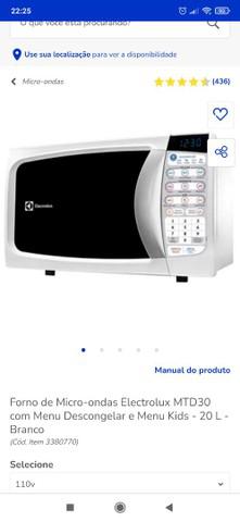 Microondas Electrolux novo sem uso