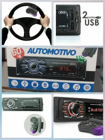 Som automotivo bluetooth controle pra volante