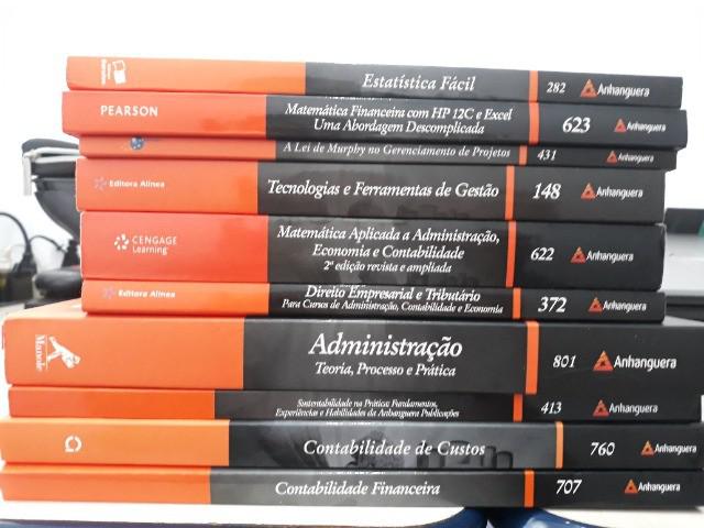 Kit livros PLT Anhanguera - Gestão financeira, ADM e