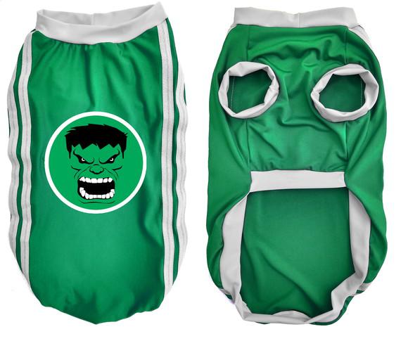 Roupa pet hulk tamanho pp-p-m personalizada