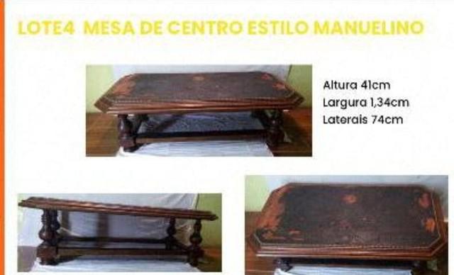 Mesa de centro antiga estilo Manuelino