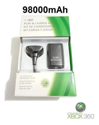 Bateria + cabo carregador de controle/ xbox 360 9800