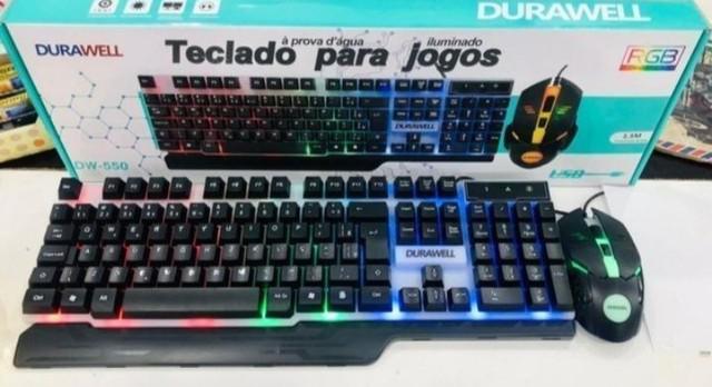 Kit teclado gamer luminoso