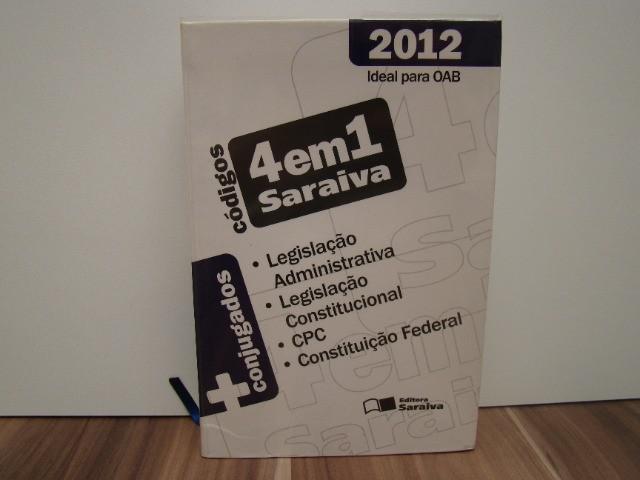 Livro códigos 4 em 1 saraiva 2012 ideal para oab