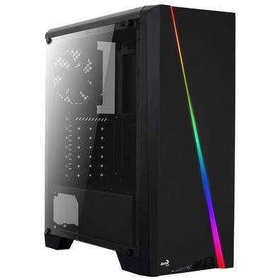 Gabinete aerocool cylon rgb led mid tower atx preto