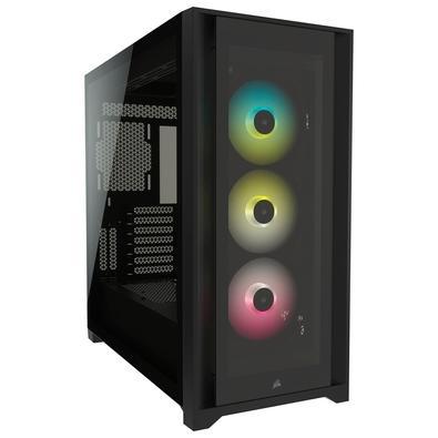 Gabinete Gamer Corsair iCUE 5000X, Mid Tower, RGB, 3x FANs