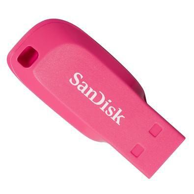 Pendrive sandisk cruzer blade electric pink 16gb -