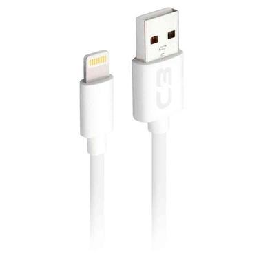 Cabo Lightning x USB, C3 Plus, 1m, Branco - CB-L10WH