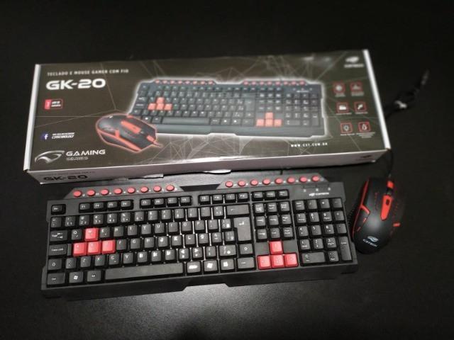 Kit teclado + mouse gamer c3tech gk-20 - novo - loja física