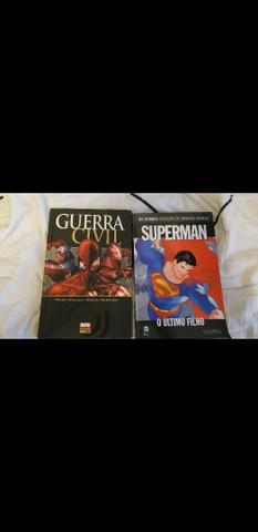 Hqs capa dura, guerra civil e superman