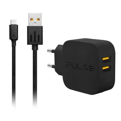 Kit carregador de parede pulse premium charger, 15w, tipo-c