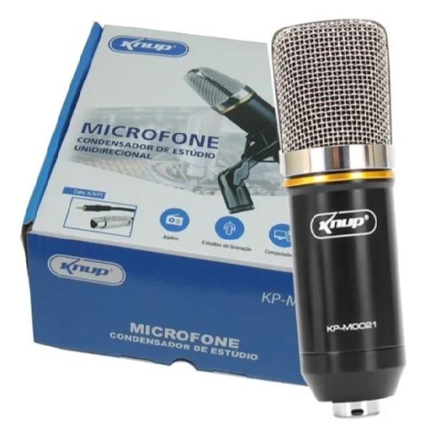 Microfone condensador para gravação