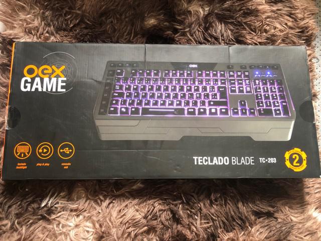 Teclado gamer multimídia blade tc203 preto com luzes led